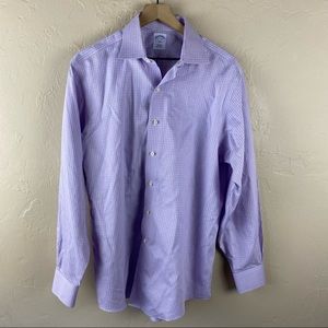 Brooks Brothers Purple Shirt 346 15.5 - 4/5 Regular Fit Non-Iron Cotton